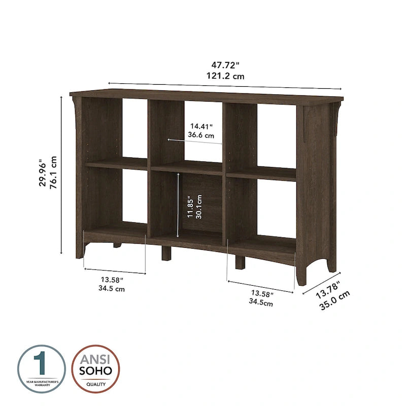 6-Cube Storage Organizer with Adjustable Shelves