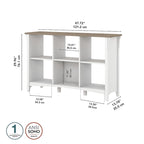 6-Cube Storage Organizer with Adjustable Shelves