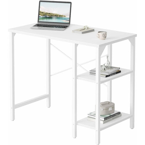 35-Inch Computer Desk with Storage Shelves