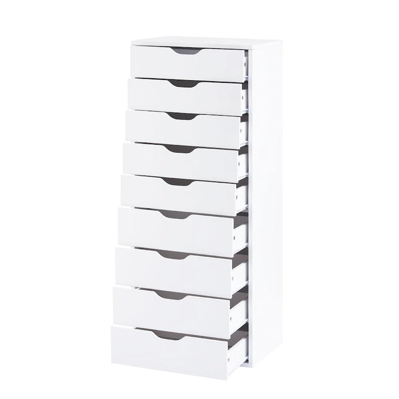 9-Drawer Wooden Dresser with Top Storage Shelf