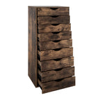 Holzkommode mit 9 Schubladen und oberem Ablagefach