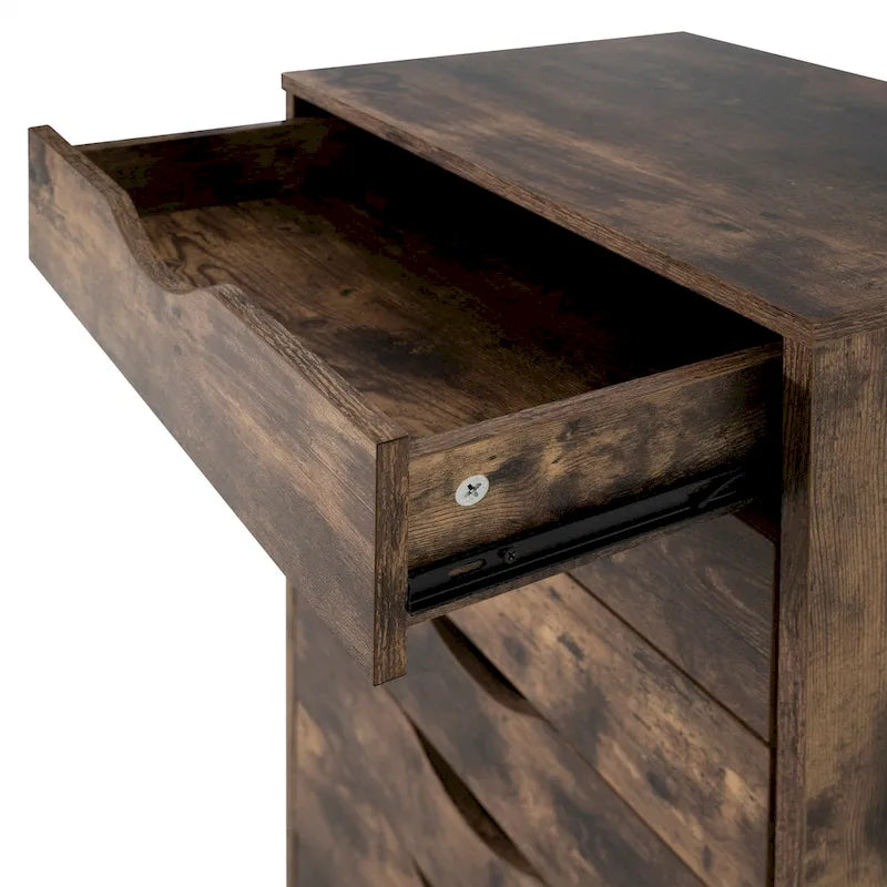 Holzkommode mit 9 Schubladen und oberem Ablagefach