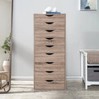 Holzkommode mit 9 Schubladen und oberem Ablagefach