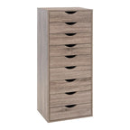 Holzkommode mit 9 Schubladen und oberem Ablagefach