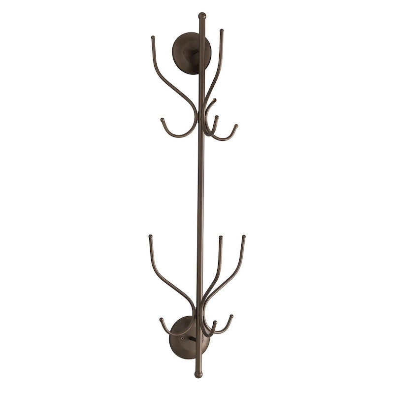 12-Hook Wall-Mounted Coat and Hat Rack