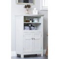 Freestanding Bathroom Cabinet with Doors, White