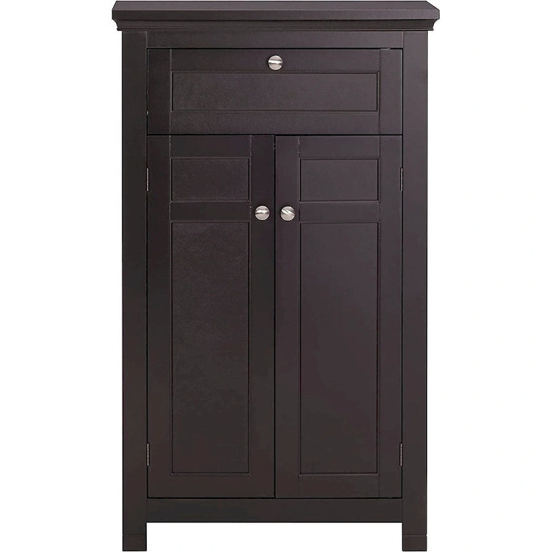 Freestanding Bathroom Cabinet with Doors, White