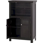 Freestanding Bathroom Cabinet with Doors, White