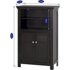 Freestanding Bathroom Cabinet with Doors, White