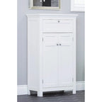 Freestanding Bathroom Cabinet with Doors, White