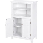 Freestanding Bathroom Cabinet with Doors, White