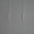 Queen Size Murphy Bed Wall Bed with Cushion,Gray