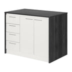 Îlot de cuisine compact avec tiroirs et rangements