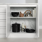 Îlot de cuisine compact avec tiroirs et rangements