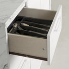 Îlot de cuisine compact avec tiroirs et rangements