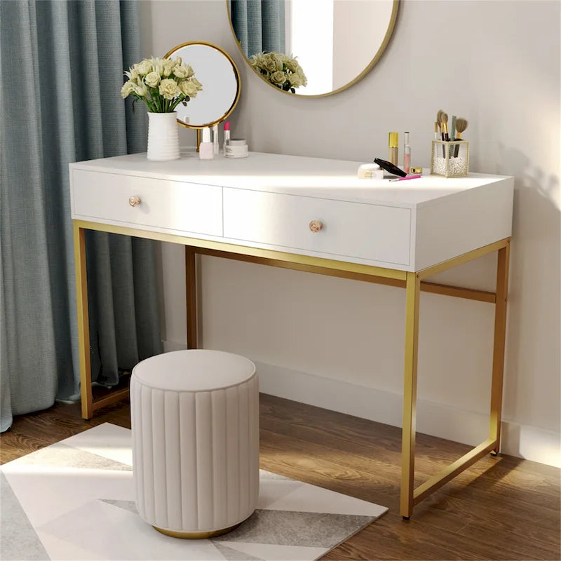 47 Inch Home Office Desk with 2 Storage Drawers
