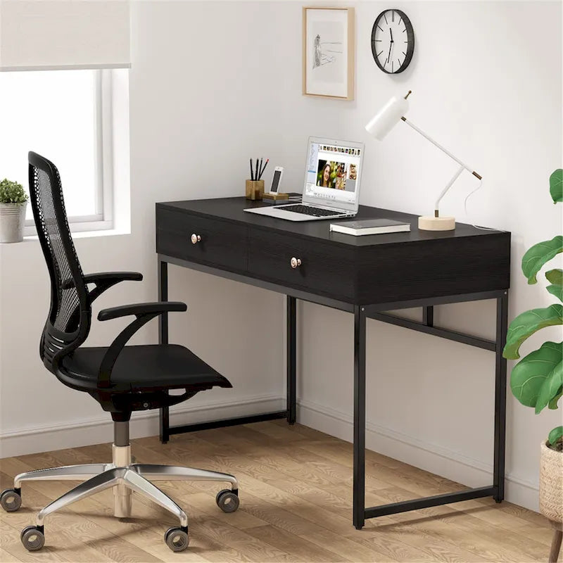 47 Inch Home Office Desk with 2 Storage Drawers