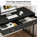 47 Inch Home Office Desk with 2 Storage Drawers