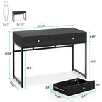 47 Inch Home Office Desk with 2 Storage Drawers