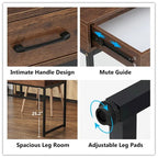 47 Inch Home Office Desk with 2 Storage Drawers