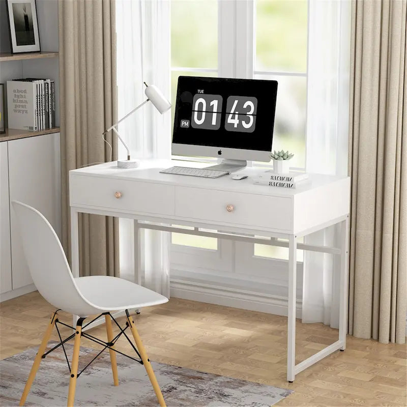 47 Inch Home Office Desk with 2 Storage Drawers