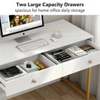 47 Inch Home Office Desk with 2 Storage Drawers