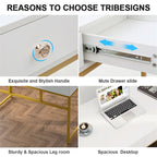 47 Inch Home Office Desk with 2 Storage Drawers