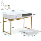 47 Inch Home Office Desk with 2 Storage Drawers