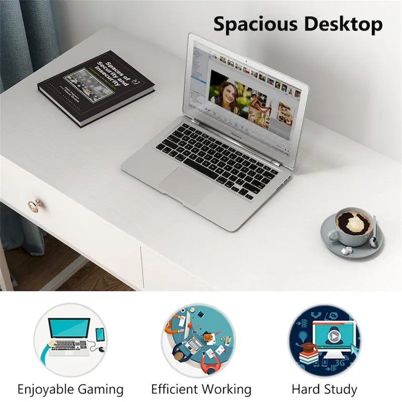 47 Inch Home Office Desk with 2 Storage Drawers