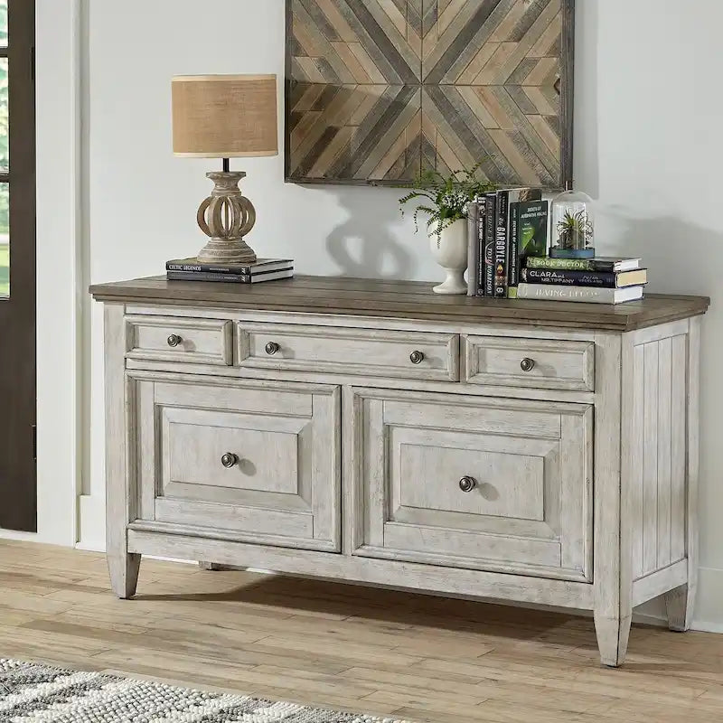 Antique White Tobacco Credenza
