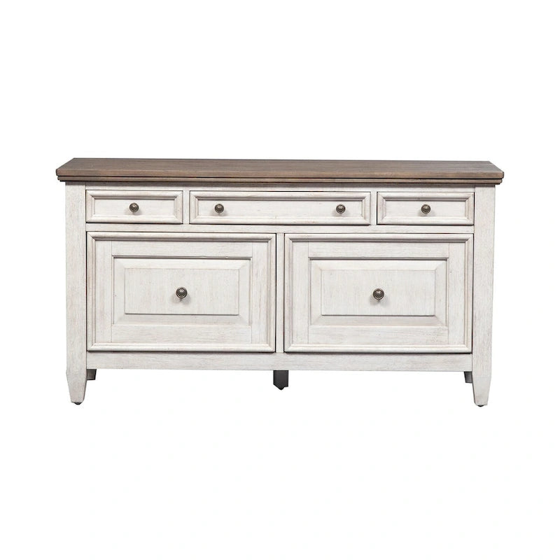 Antique White Tobacco Credenza