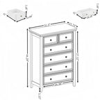 6-Drawer Dresser with Metal Handles