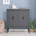 Meuble de rangement en bois avec poignées couleur laiton antique