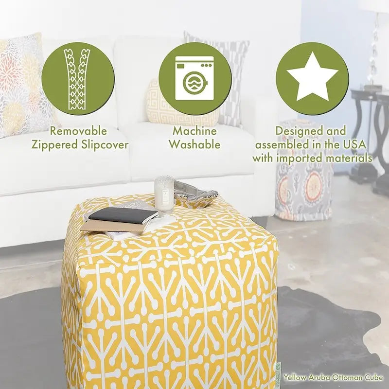 Indoor Ottoman Pouf Cube