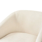 Swivel Barrel Accent Chair with Upholstered Fabric and Wood Base