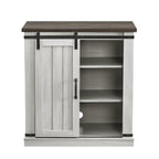 32 in. Sliding Barn Door Accent Cabinet with Adjustable Shelves