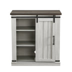 32 in. Sliding Barn Door Accent Cabinet with Adjustable Shelves