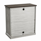 32 in. Sliding Barn Door Accent Cabinet with Adjustable Shelves