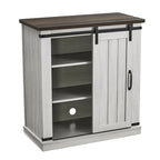 32 in. Sliding Barn Door Accent Cabinet with Adjustable Shelves