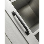 32 in. Sliding Barn Door Accent Cabinet with Adjustable Shelves