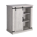 32 in. Sliding Barn Door Accent Cabinet with Adjustable Shelves