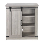 32 in. Sliding Barn Door Accent Cabinet with Adjustable Shelves