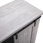 32 in. Sliding Barn Door Accent Cabinet with Adjustable Shelves