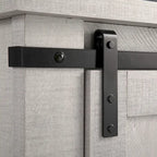 32 in. Sliding Barn Door Accent Cabinet with Adjustable Shelves