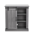 32 in. Sliding Barn Door Accent Cabinet with Adjustable Shelves