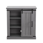 32 in. Sliding Barn Door Accent Cabinet with Adjustable Shelves