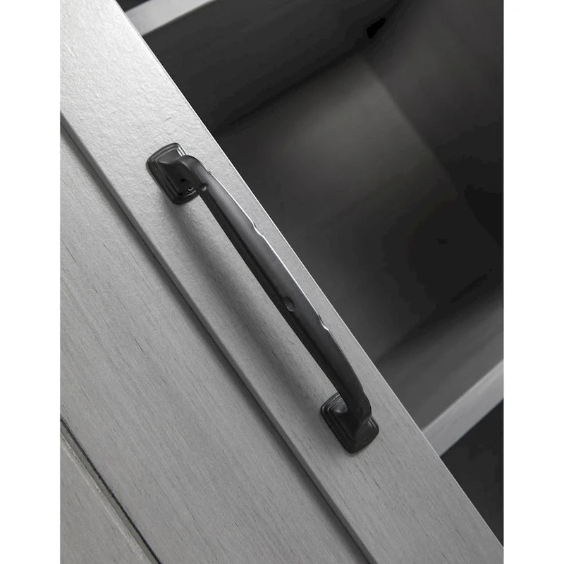 32 in. Sliding Barn Door Accent Cabinet with Adjustable Shelves