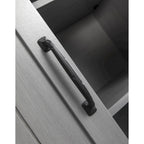 32 in. Sliding Barn Door Accent Cabinet with Adjustable Shelves