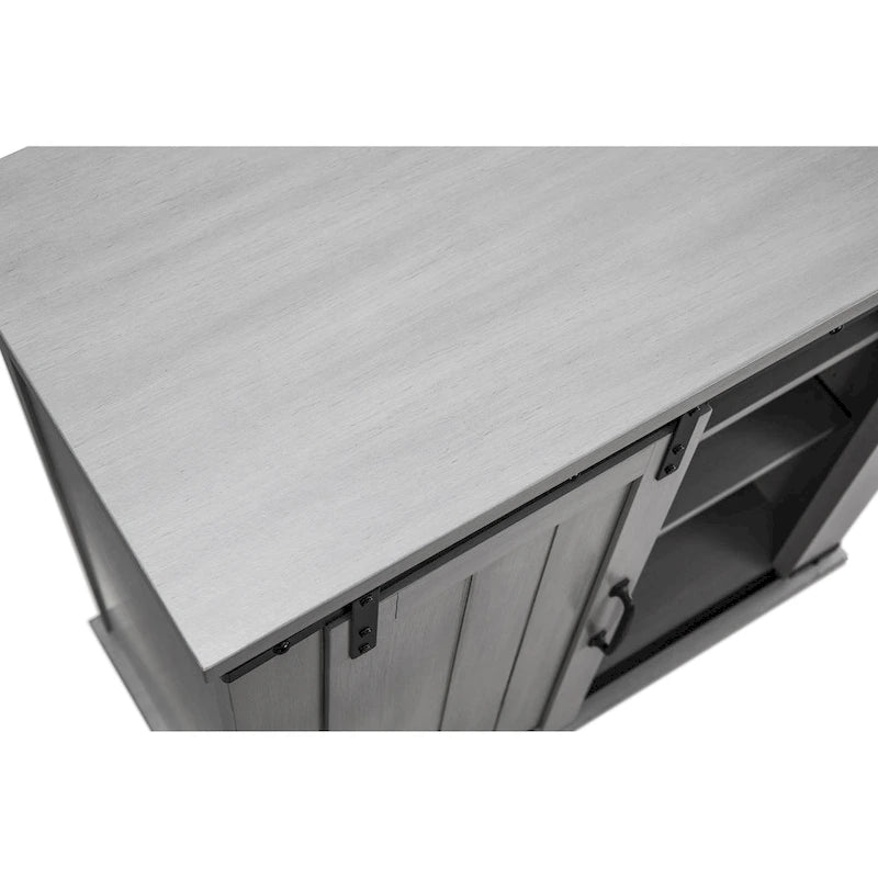 32 in. Sliding Barn Door Accent Cabinet with Adjustable Shelves