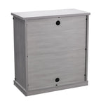 32 in. Sliding Barn Door Accent Cabinet with Adjustable Shelves